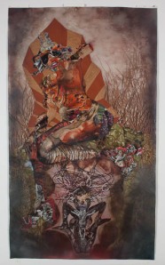 "Root of All Eves" by Wengechi Mutu, Mixed media, 2010